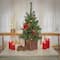 3ft. Pre-Lit Vienna Waltz Artificial Christmas Tree in Lattice Planter, Warm White LED Lights